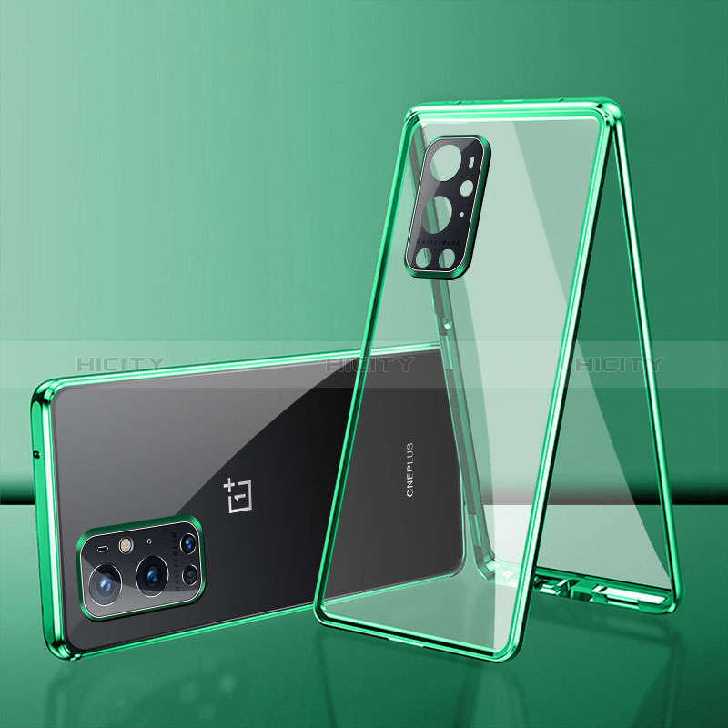 Coque Rebord Bumper Luxe Aluminum Metal Miroir 360 Degres Housse Etui Aimant pour OnePlus 9 Pro 5G Plus