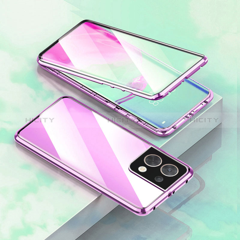 Coque Rebord Bumper Luxe Aluminum Metal Miroir 360 Degres Housse Etui Aimant pour OnePlus Ace 2V 5G Plus