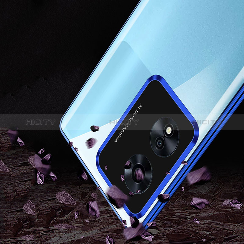 Coque Rebord Bumper Luxe Aluminum Metal Miroir 360 Degres Housse Etui Aimant pour Oppo A78 5G Plus