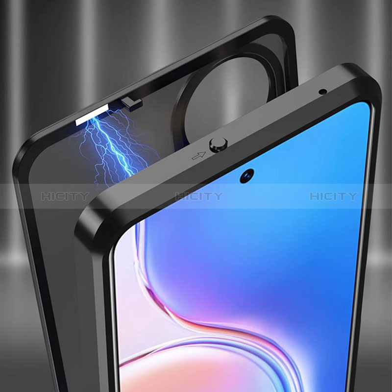 Coque Rebord Bumper Luxe Aluminum Metal Miroir 360 Degres Housse Etui Aimant pour Oppo K11x 5G Plus