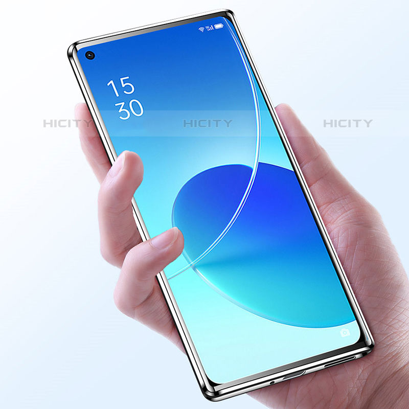 Coque Rebord Bumper Luxe Aluminum Metal Miroir 360 Degres Housse Etui Aimant pour Oppo Reno6 Pro 5G India Plus