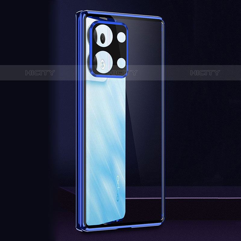 Coque Rebord Bumper Luxe Aluminum Metal Miroir 360 Degres Housse Etui Aimant pour Oppo Reno8 Pro 5G Plus