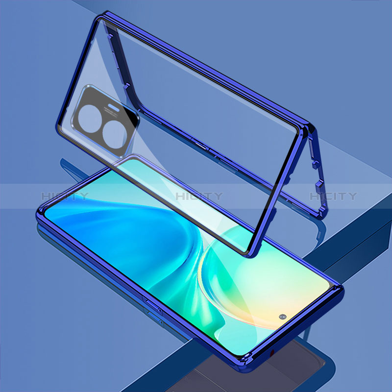 Coque Rebord Bumper Luxe Aluminum Metal Miroir 360 Degres Housse Etui Aimant pour Realme GT Neo5 SE 5G Plus