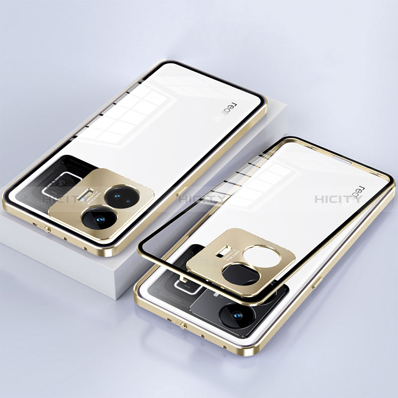 Coque Rebord Bumper Luxe Aluminum Metal Miroir 360 Degres Housse Etui Aimant pour Realme GT Neo6 5G Plus