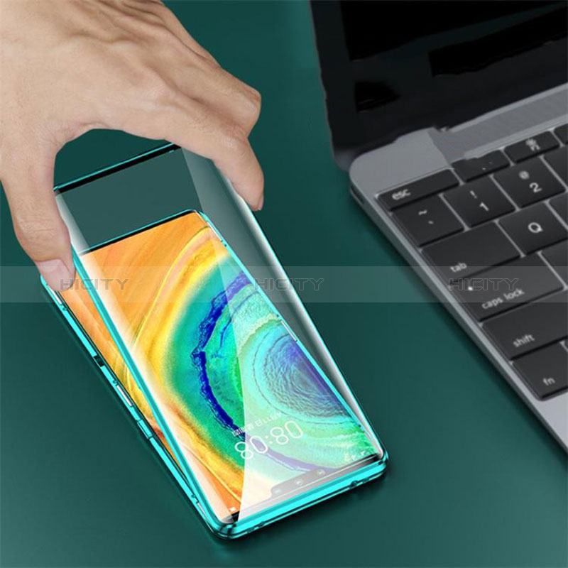 Coque Rebord Bumper Luxe Aluminum Metal Miroir 360 Degres Housse Etui Aimant pour Realme V11s 5G Plus