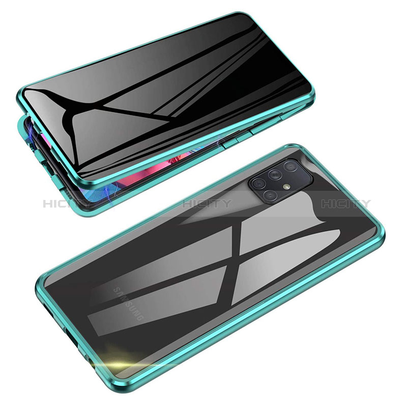 Coque Rebord Bumper Luxe Aluminum Metal Miroir 360 Degres Housse Etui Aimant pour Samsung Galaxy M80S Plus