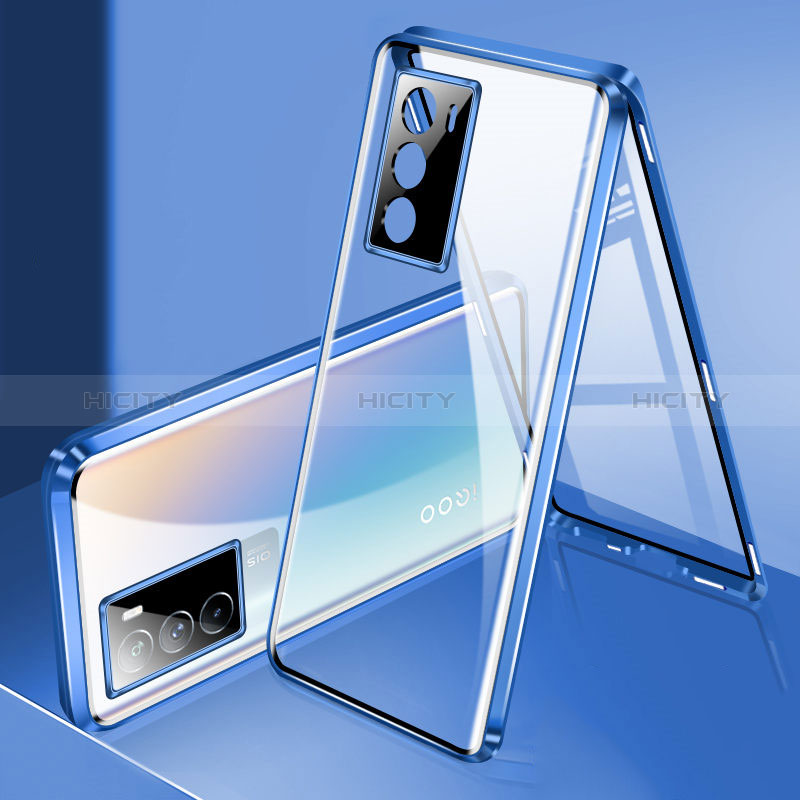 Coque Rebord Bumper Luxe Aluminum Metal Miroir 360 Degres Housse Etui Aimant pour Vivo iQOO 9 SE 5G Plus