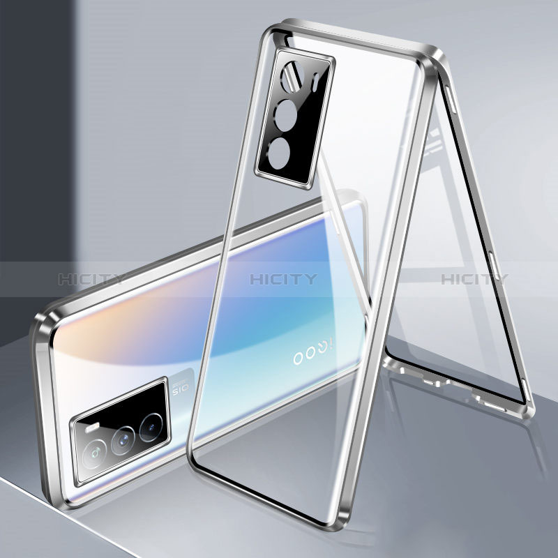 Coque Rebord Bumper Luxe Aluminum Metal Miroir 360 Degres Housse Etui Aimant pour Vivo iQOO 9 SE 5G Plus