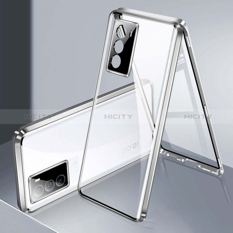 Coque Rebord Bumper Luxe Aluminum Metal Miroir 360 Degres Housse Etui Aimant pour Vivo iQOO Neo5 SE 5G Plus