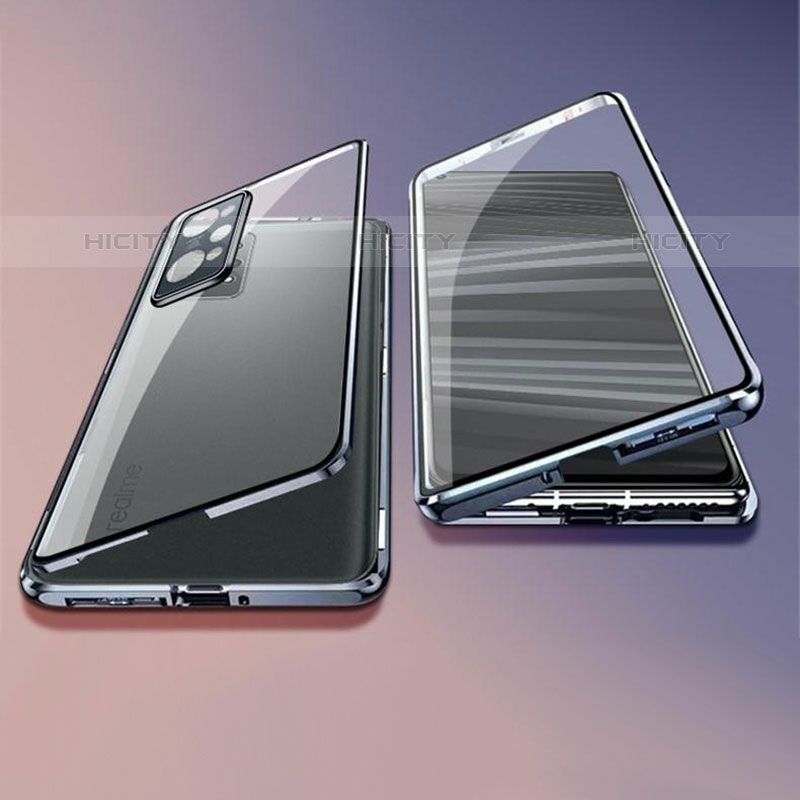 Coque Rebord Bumper Luxe Aluminum Metal Miroir 360 Degres Housse Etui Aimant pour Vivo T1 5G India Plus