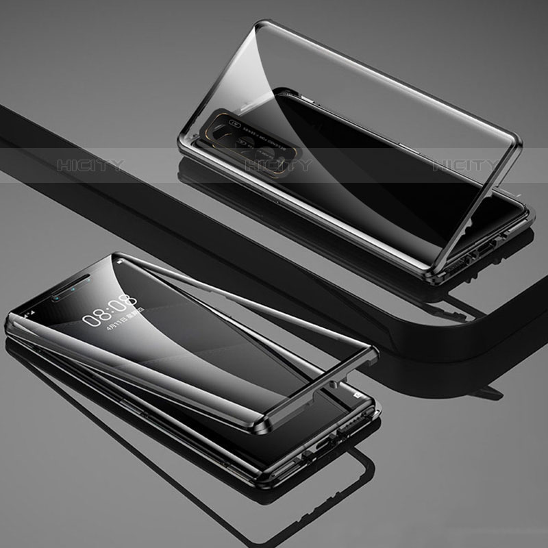 Coque Rebord Bumper Luxe Aluminum Metal Miroir 360 Degres Housse Etui Aimant pour Vivo Y50t Plus