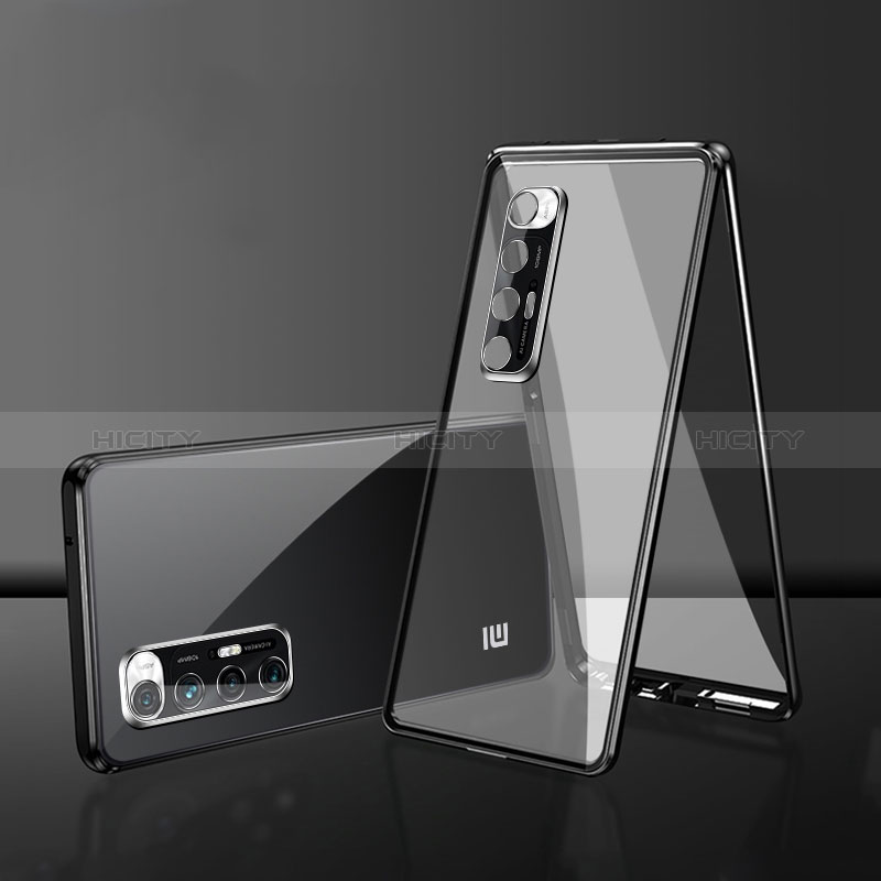 Coque Rebord Bumper Luxe Aluminum Metal Miroir 360 Degres Housse Etui Aimant pour Xiaomi Mi 10S 5G Noir Plus