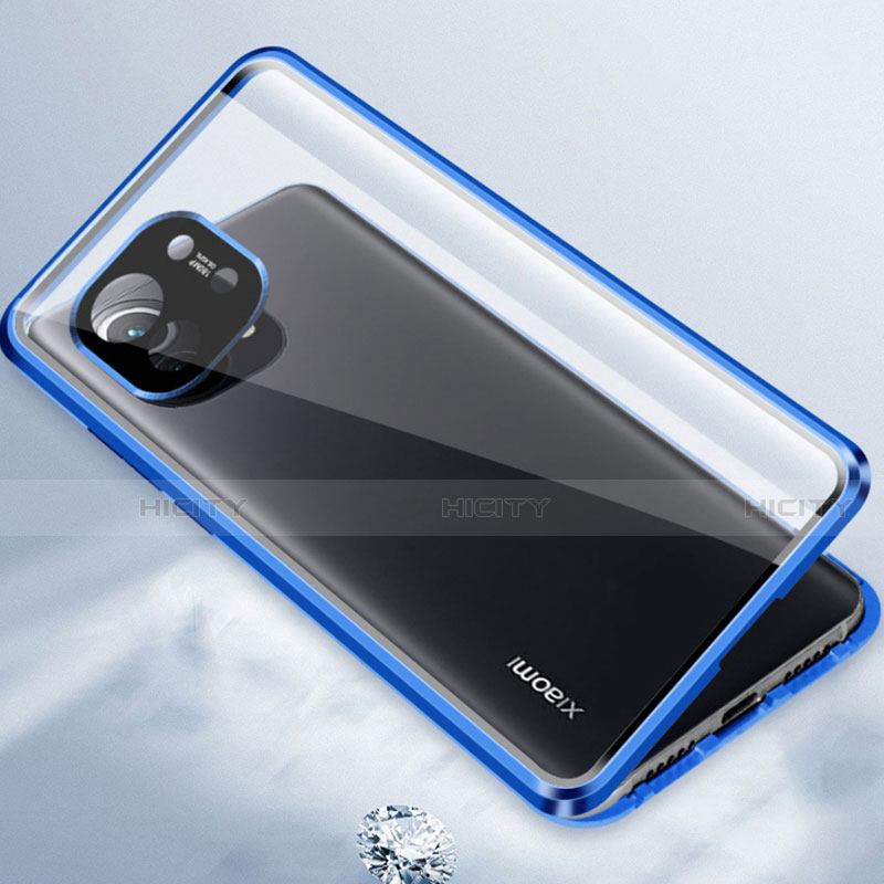 Coque Rebord Bumper Luxe Aluminum Metal Miroir 360 Degres Housse Etui Aimant pour Xiaomi Mi 11 Lite 5G NE Plus