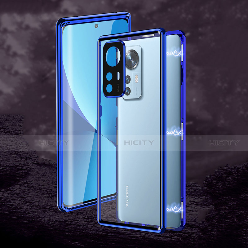 Coque Rebord Bumper Luxe Aluminum Metal Miroir 360 Degres Housse Etui Aimant pour Xiaomi Mi 12 5G Plus