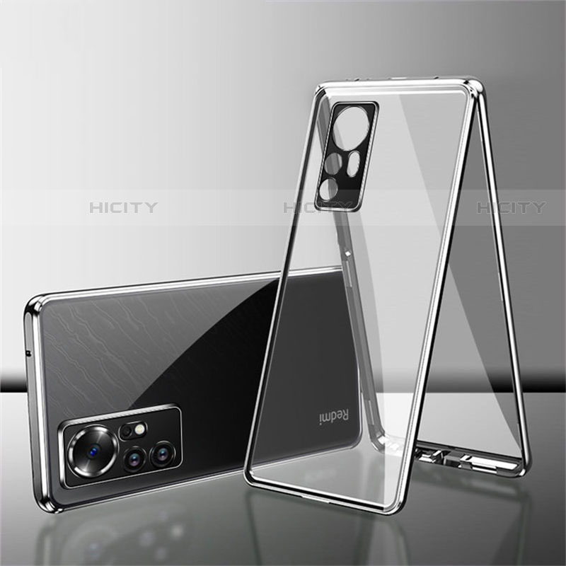 Coque Rebord Bumper Luxe Aluminum Metal Miroir 360 Degres Housse Etui Aimant pour Xiaomi Mi 12S 5G Plus