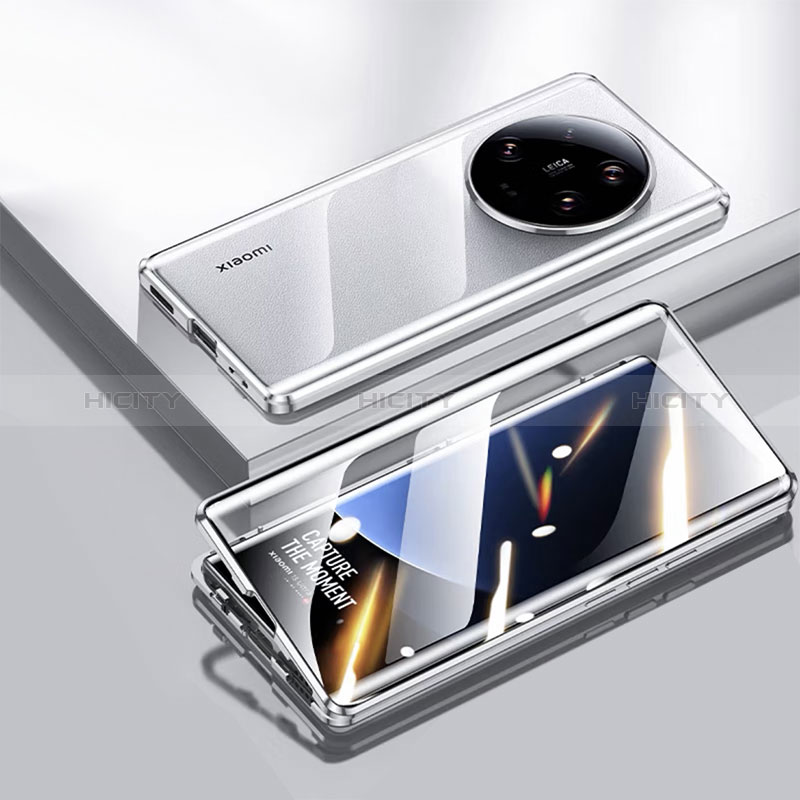 Coque Rebord Bumper Luxe Aluminum Metal Miroir 360 Degres Housse Etui Aimant pour Xiaomi Mi 13 Ultra 5G Plus