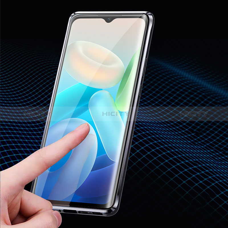 Coque Rebord Bumper Luxe Aluminum Metal Miroir 360 Degres Housse Etui Aimant pour Xiaomi Poco C50 Plus