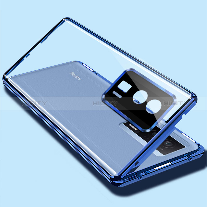 Coque Rebord Bumper Luxe Aluminum Metal Miroir 360 Degres Housse Etui Aimant pour Xiaomi Poco F5 Pro 5G Plus