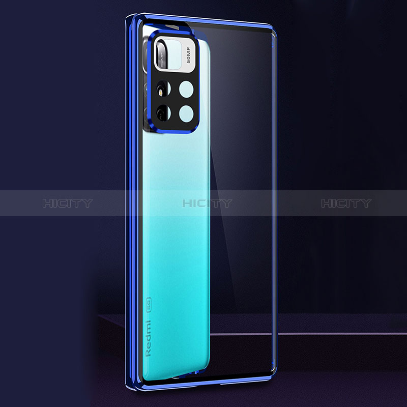 Coque Rebord Bumper Luxe Aluminum Metal Miroir 360 Degres Housse Etui Aimant pour Xiaomi Poco M4 Pro 5G Plus