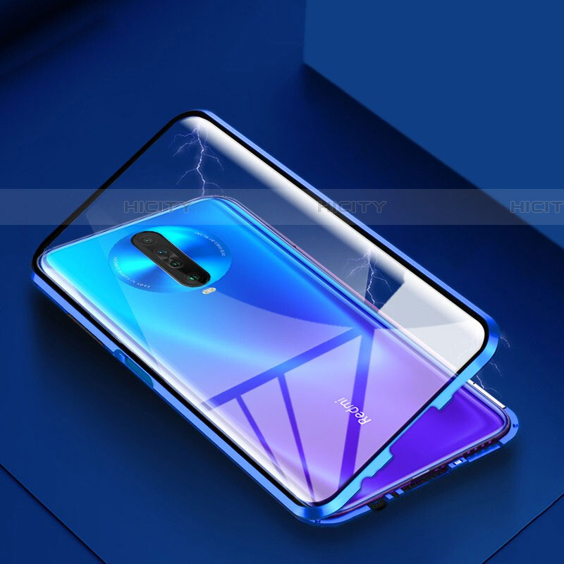 Coque Rebord Bumper Luxe Aluminum Metal Miroir 360 Degres Housse Etui Aimant pour Xiaomi Poco X2 Plus