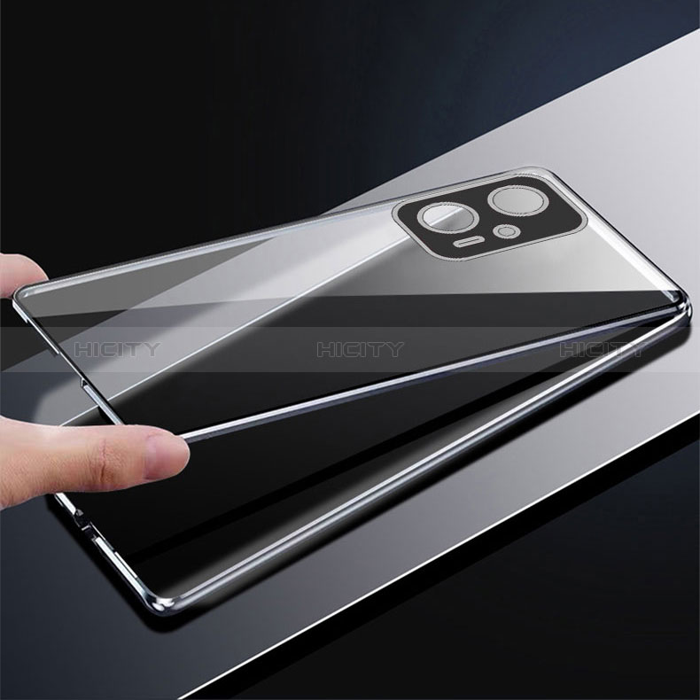 Coque Rebord Bumper Luxe Aluminum Metal Miroir 360 Degres Housse Etui Aimant pour Xiaomi Poco X4 GT 5G Plus