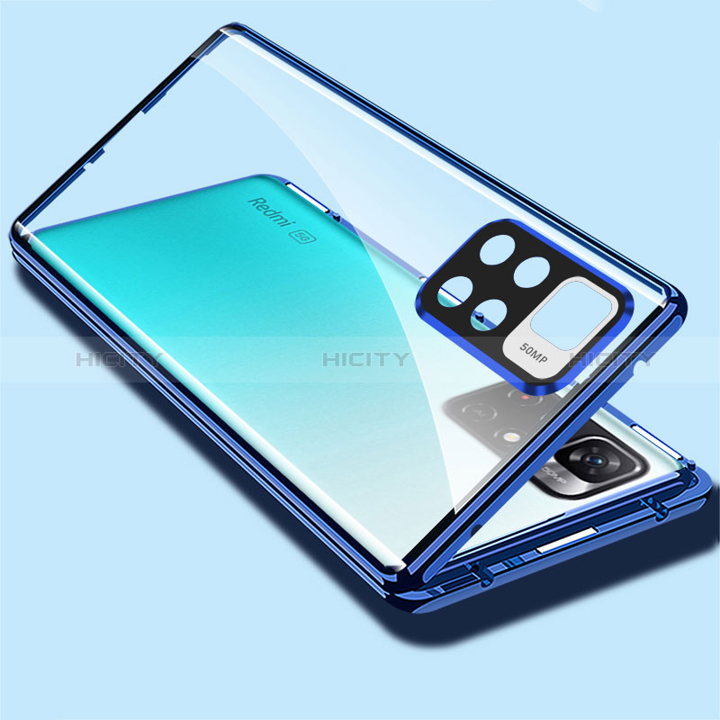 Coque Rebord Bumper Luxe Aluminum Metal Miroir 360 Degres Housse Etui Aimant pour Xiaomi Poco X4 NFC Plus