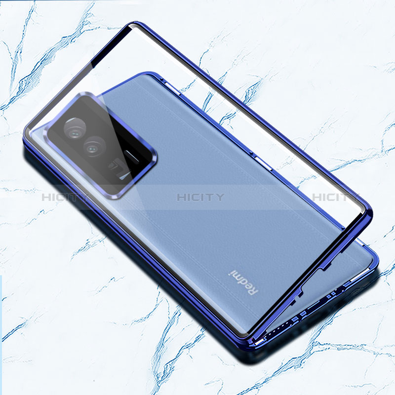 Coque Rebord Bumper Luxe Aluminum Metal Miroir 360 Degres Housse Etui Aimant pour Xiaomi Redmi K60 5G Plus