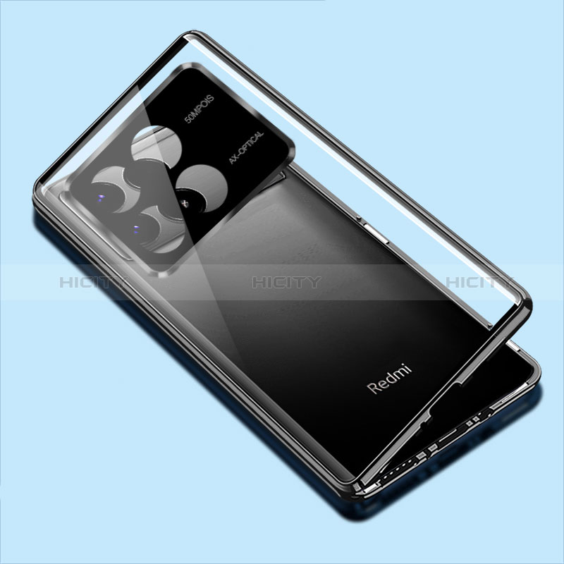 Coque Rebord Bumper Luxe Aluminum Metal Miroir 360 Degres Housse Etui Aimant pour Xiaomi Redmi K70 5G Plus