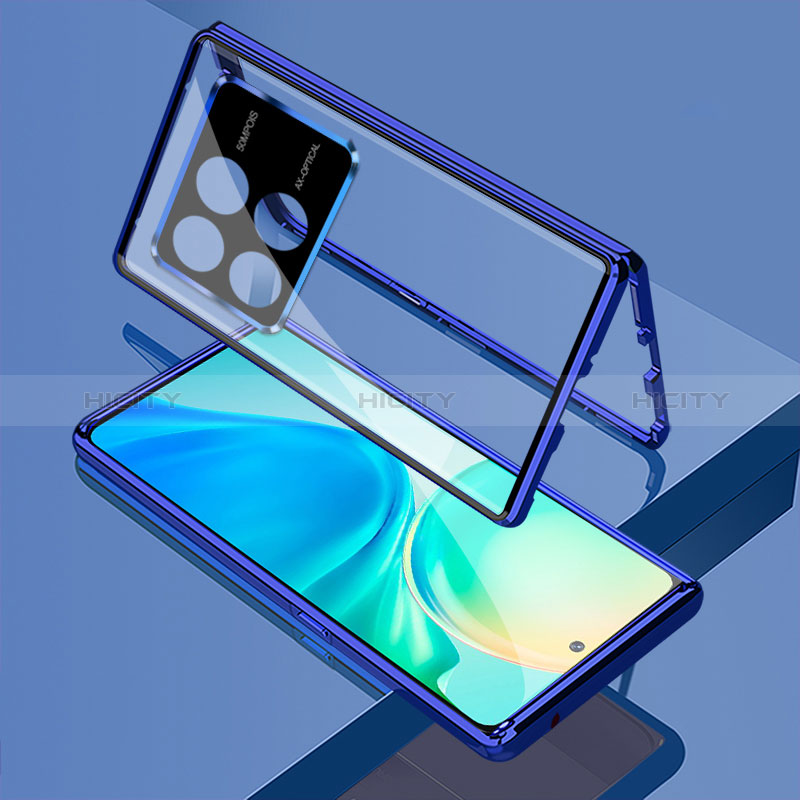 Coque Rebord Bumper Luxe Aluminum Metal Miroir 360 Degres Housse Etui Aimant pour Xiaomi Redmi K70 5G Plus