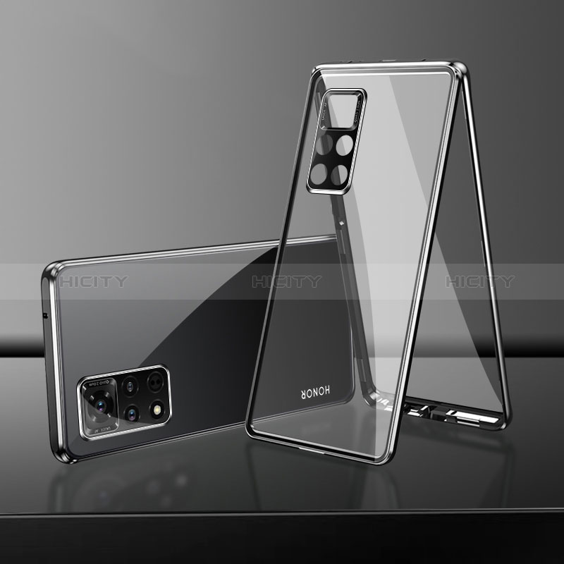 Coque Rebord Bumper Luxe Aluminum Metal Miroir 360 Degres Housse Etui Aimant pour Xiaomi Redmi Note 11 4G (2022) Plus