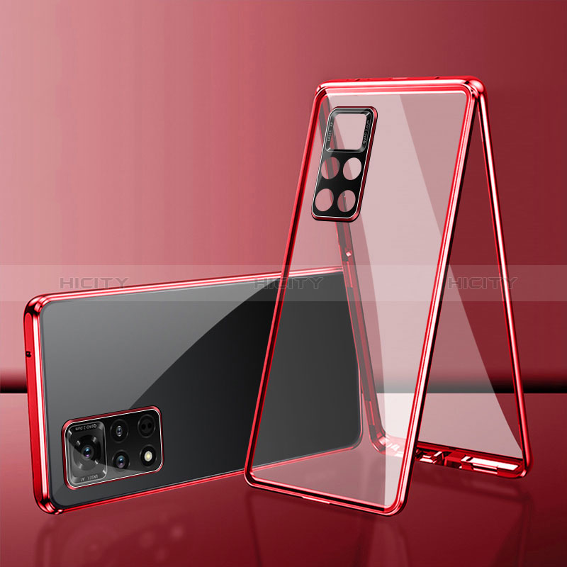 Coque Rebord Bumper Luxe Aluminum Metal Miroir 360 Degres Housse Etui Aimant pour Xiaomi Redmi Note 11S 4G Plus