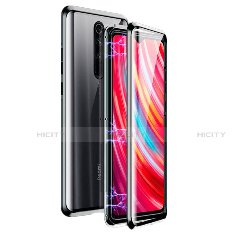 Coque Rebord Bumper Luxe Aluminum Metal Miroir 360 Degres Housse Etui Aimant pour Xiaomi Redmi Note 8 Pro Plus