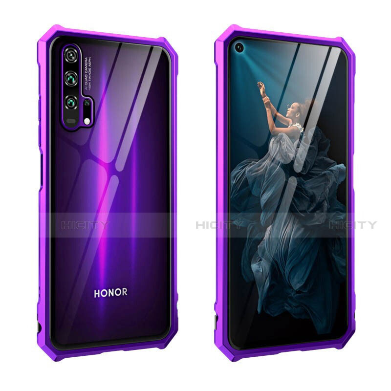 Coque Rebord Bumper Luxe Aluminum Metal Miroir 360 Degres Housse Etui Aimant T01 pour Huawei Honor 20 Pro Plus