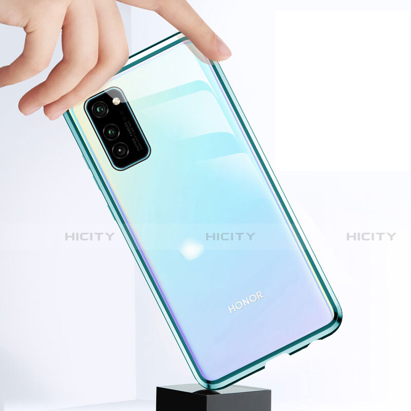 Coque Rebord Bumper Luxe Aluminum Metal Miroir 360 Degres Housse Etui Aimant T01 pour Huawei Honor View 30 5G Plus