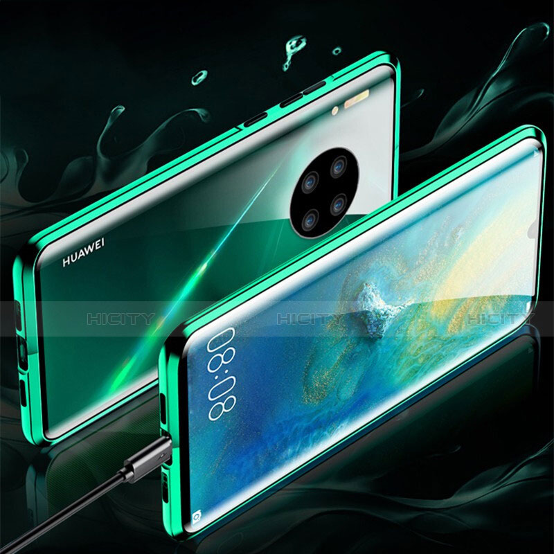 Coque Rebord Bumper Luxe Aluminum Metal Miroir 360 Degres Housse Etui Aimant T01 pour Huawei Mate 30 Pro 5G Plus