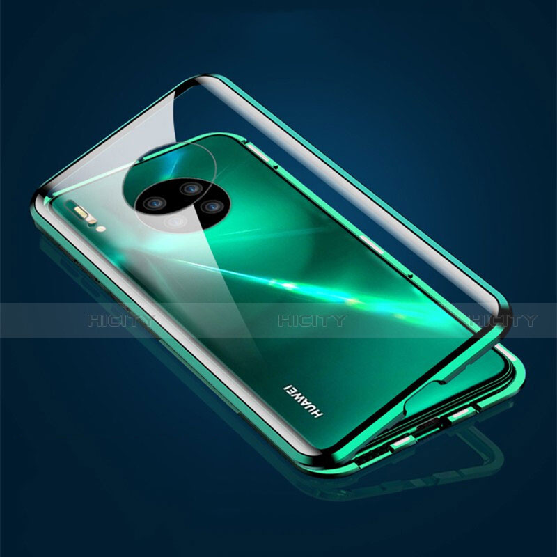 Coque Rebord Bumper Luxe Aluminum Metal Miroir 360 Degres Housse Etui Aimant T01 pour Huawei Mate 30 Pro 5G Plus