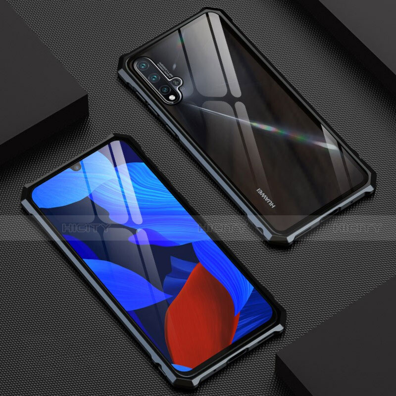 Coque Rebord Bumper Luxe Aluminum Metal Miroir 360 Degres Housse Etui Aimant T01 pour Huawei Nova 5 Plus