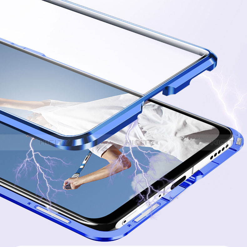 Coque Rebord Bumper Luxe Aluminum Metal Miroir 360 Degres Housse Etui Aimant T01 pour Oppo A72 Plus