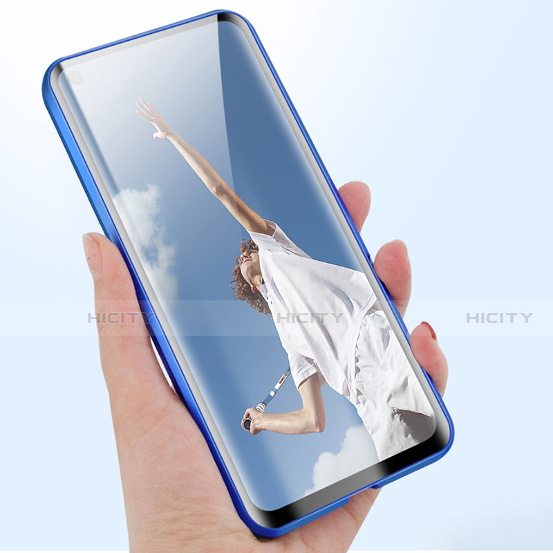 Coque Rebord Bumper Luxe Aluminum Metal Miroir 360 Degres Housse Etui Aimant T01 pour Oppo A92 Plus