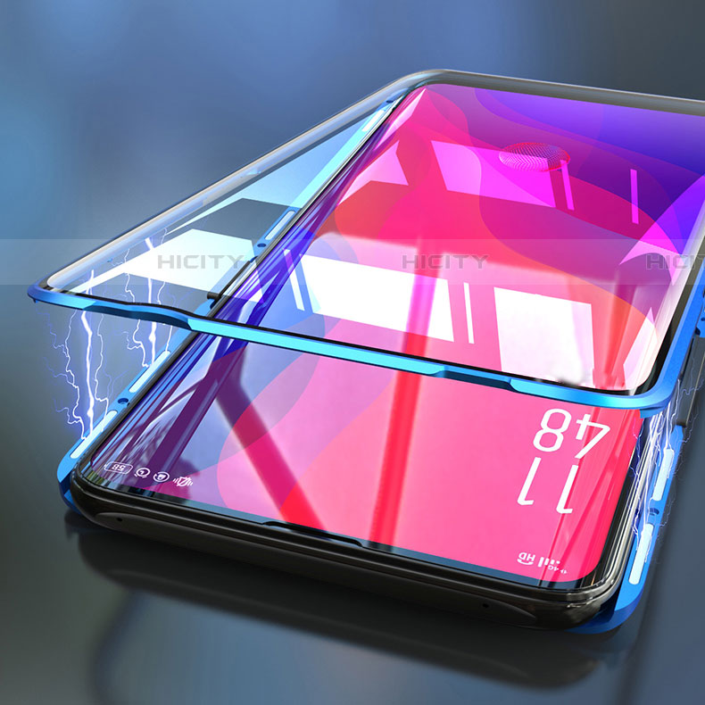 Coque Rebord Bumper Luxe Aluminum Metal Miroir 360 Degres Housse Etui Aimant T01 pour Oppo Find X Super Flash Edition Plus