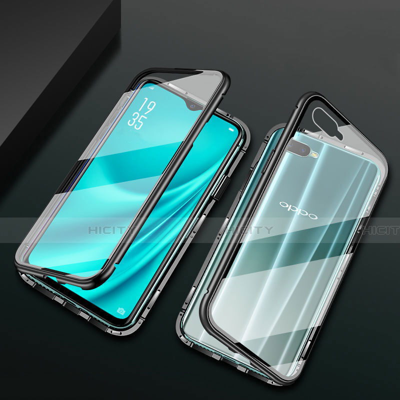 Coque Rebord Bumper Luxe Aluminum Metal Miroir 360 Degres Housse Etui Aimant T01 pour Oppo R15X Plus