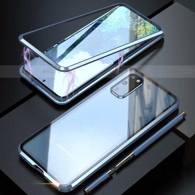 Coque Rebord Bumper Luxe Aluminum Metal Miroir 360 Degres Housse Etui Aimant T01 pour Samsung Galaxy S20 Plus