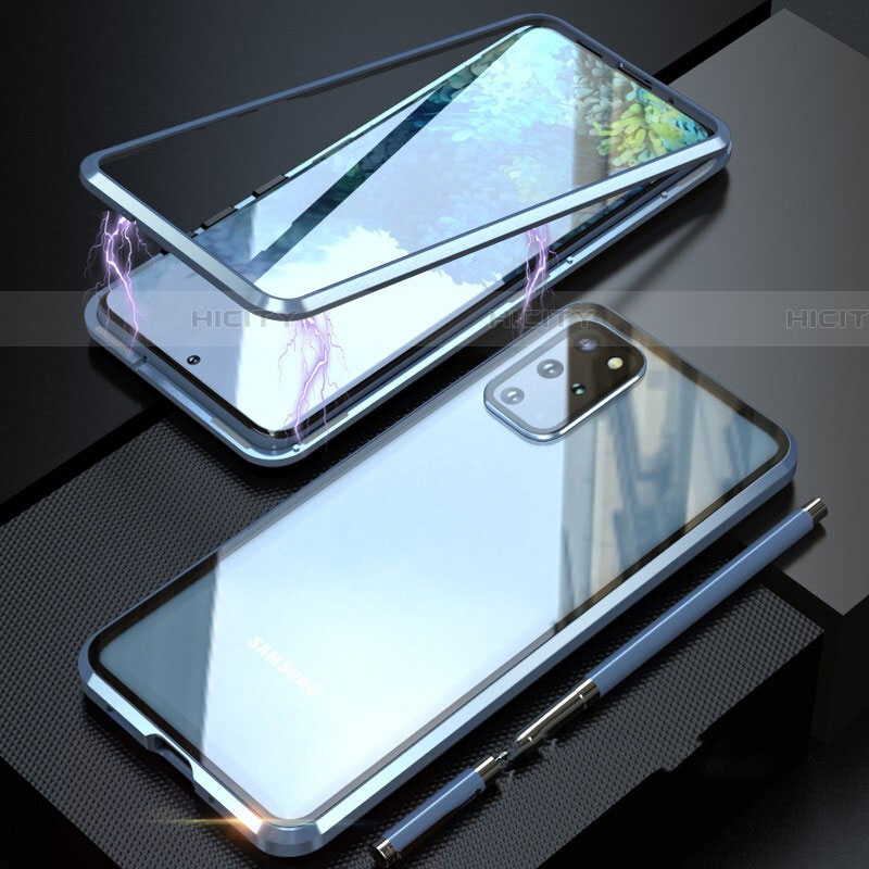 Coque Rebord Bumper Luxe Aluminum Metal Miroir 360 Degres Housse Etui Aimant T01 pour Samsung Galaxy S20 Plus Plus