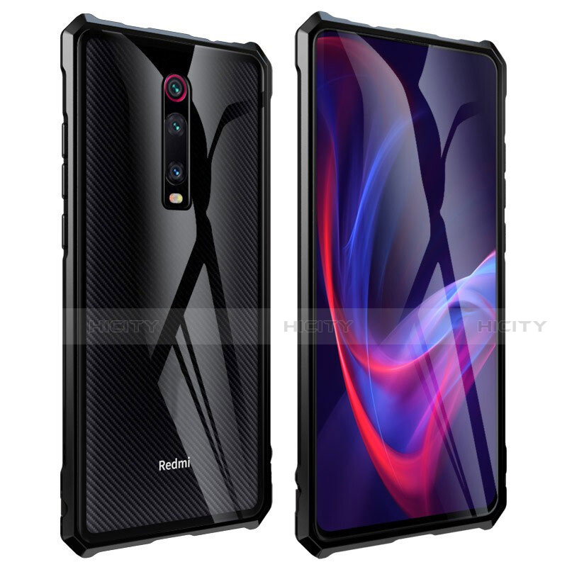 Coque Rebord Bumper Luxe Aluminum Metal Miroir 360 Degres Housse Etui Aimant T01 pour Xiaomi Mi 9T Noir Plus