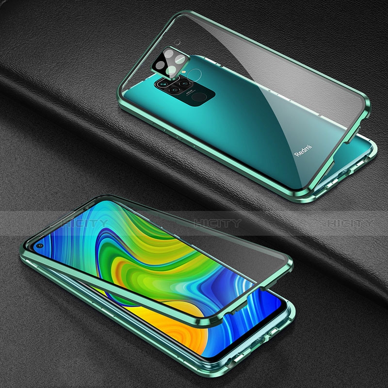 Coque Rebord Bumper Luxe Aluminum Metal Miroir 360 Degres Housse Etui Aimant T01 pour Xiaomi Redmi Note 9 Plus