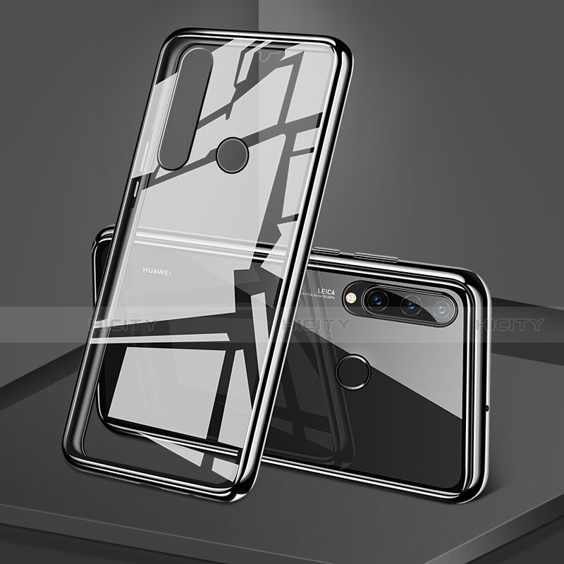 Coque Rebord Bumper Luxe Aluminum Metal Miroir 360 Degres Housse Etui Aimant T02 pour Huawei P30 Lite New Edition Noir Plus