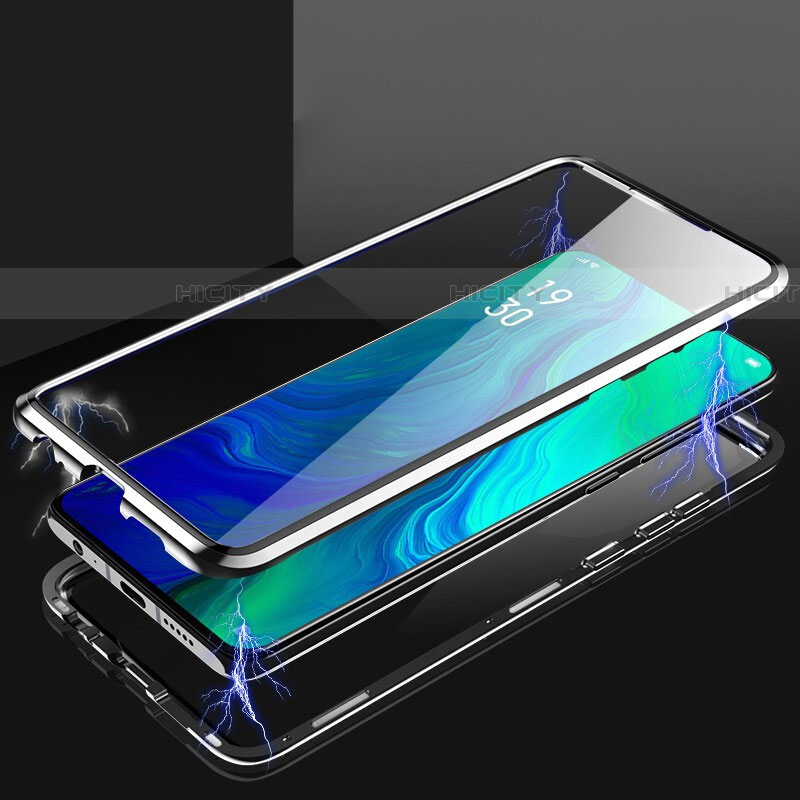 Coque Rebord Bumper Luxe Aluminum Metal Miroir 360 Degres Housse Etui Aimant T02 pour OnePlus 7T Plus