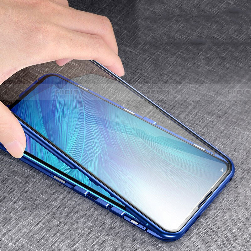 Coque Rebord Bumper Luxe Aluminum Metal Miroir 360 Degres Housse Etui Aimant T02 pour OnePlus 7T Plus