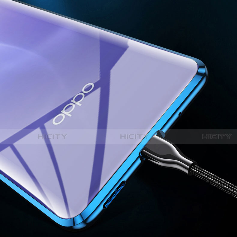 Coque Rebord Bumper Luxe Aluminum Metal Miroir 360 Degres Housse Etui Aimant T02 pour Oppo Ace2 Plus