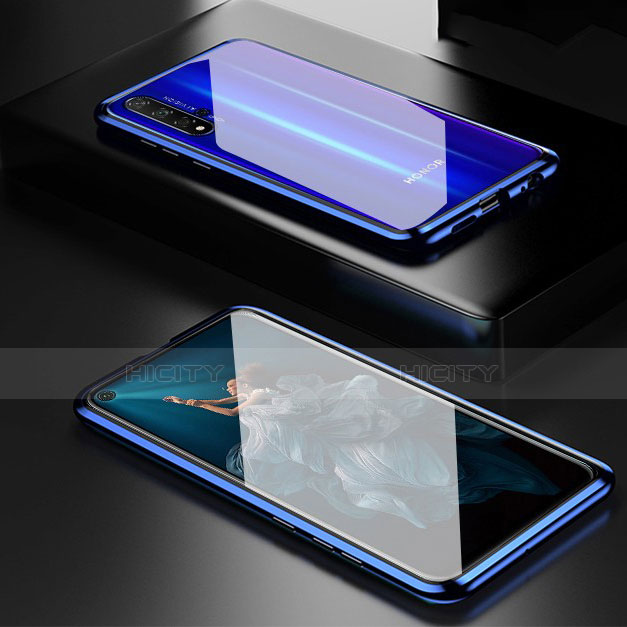 Coque Rebord Bumper Luxe Aluminum Metal Miroir 360 Degres Housse Etui Aimant T03 pour Huawei Honor 20 Plus